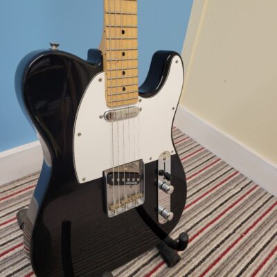 Vintage V20 Coaster Series Electric Guitar Boulevard Black Telecaster Style