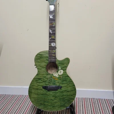 Luna Flora Moonflower Custom Electro-Acoustic Guitar